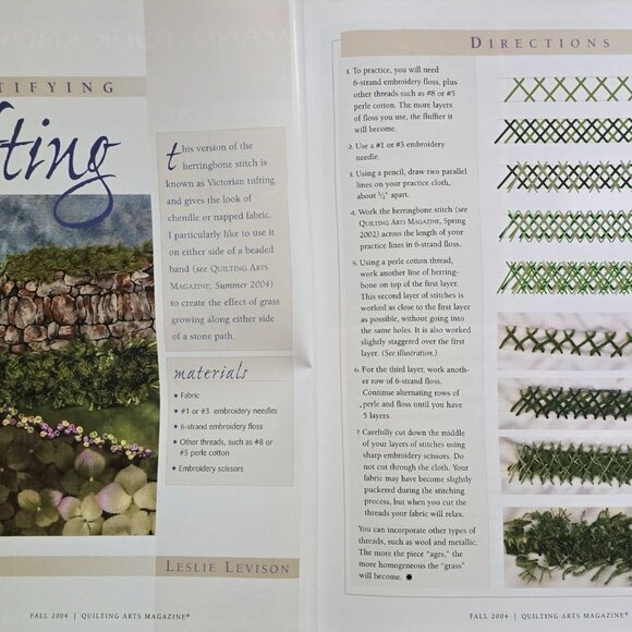 Quilting Arts Magazine Fall Issue 2004 Be Bold With Batiques And Bead All Over E - Picture 4 of 14